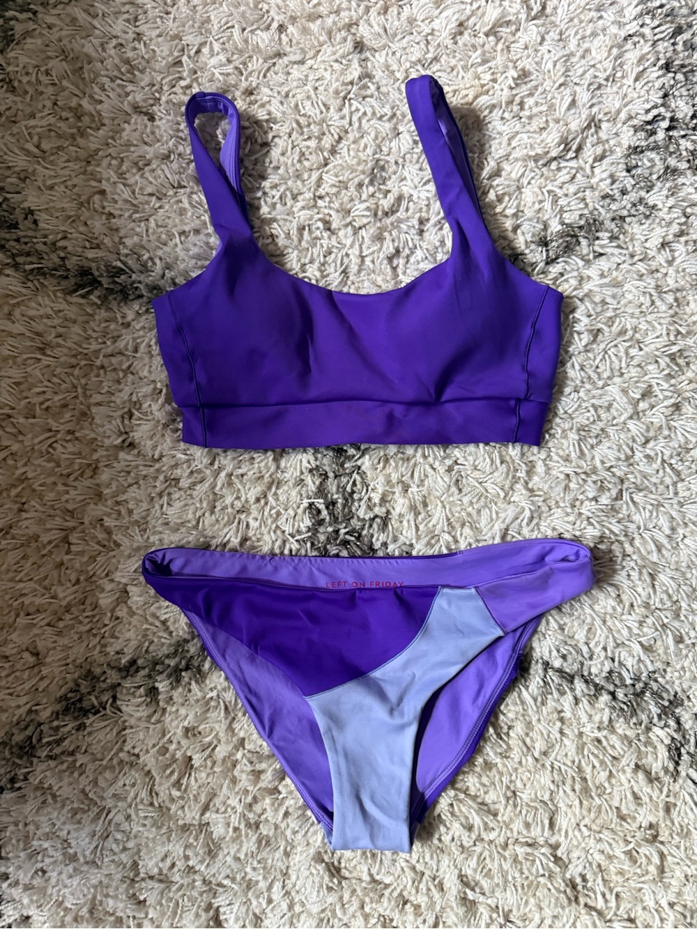 Left On Friday Purple Swim Suit
